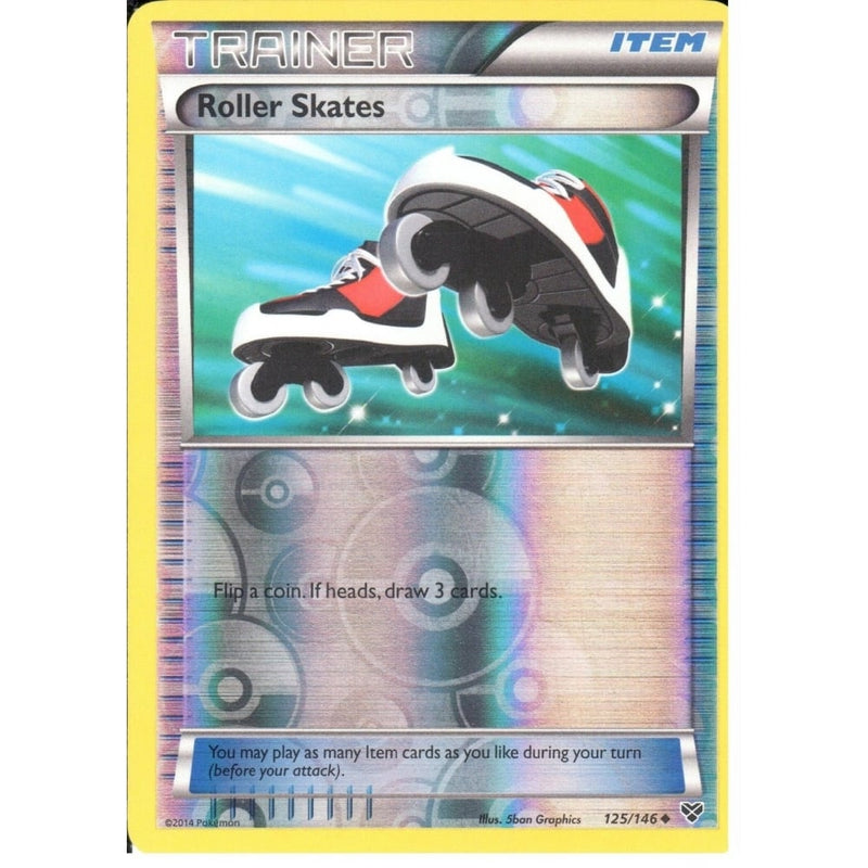 roller skater pokemon card POKEMON XY - TRAINER - ROLLER SKATES 125/146 REV HOLO