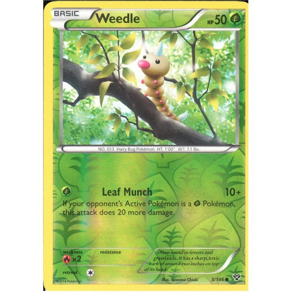 POKEMON XY - WEEDLE 3/146 REV HOLO
