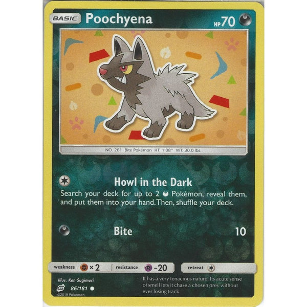 Poochyena - 86/181 - Common Reverse Holo Card - SM09 Team Up