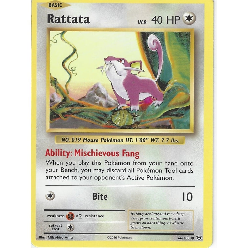 Rattata 66/108 | Common Card | XY Evolutions - Recaptured LTD Rattata 66/108 | Common Card | XY Evolutions - Recaptured LTD