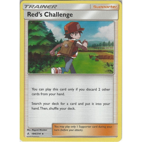 Pokemon Trading Card Game Red's Challenge - 184/214 - Rare Holo Card - SM10 Unbroken Bonds