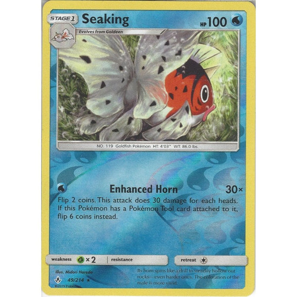 Pokemon Trading Card Game Seaking - 49/214 - Rare Reverse Holo Card - SM10 Unbroken Bonds
