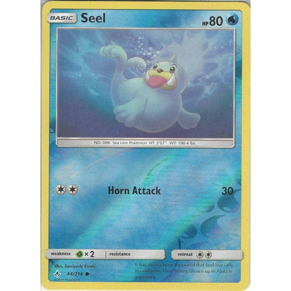 Pokemon Trading Card Game Seel - 44/214 - Common Reverse Holo Card - SM10 Unbroken Bonds