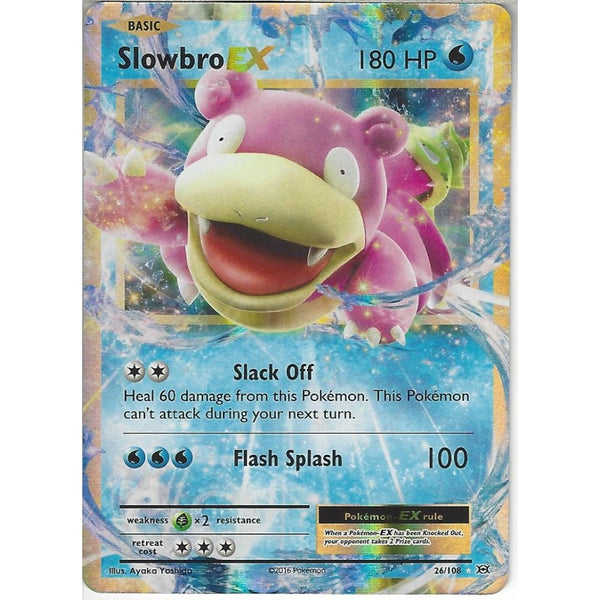 Pokemon Trading Card Game Slowbro EX 26/108 | Rare Holo EX Card | XY Evolutions