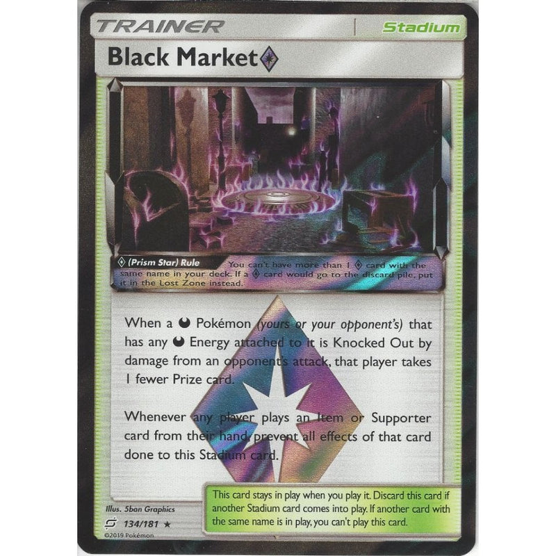 SM09 Team Up - Black Market Prism Star - 134/181 - Rare Holo Card