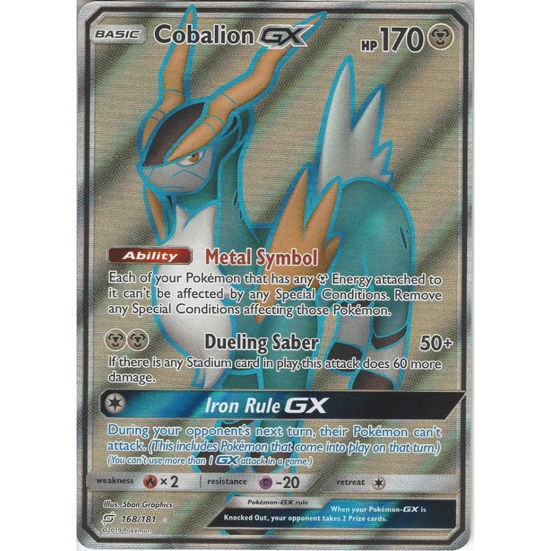 SM09 Team Up - Cobalion GX - 168/181 - Rare Ultra Card - Recaptured LTD SM09 Team Up - Cobalion GX - 168/181 - Rare Ultra Card - Recaptured LTD