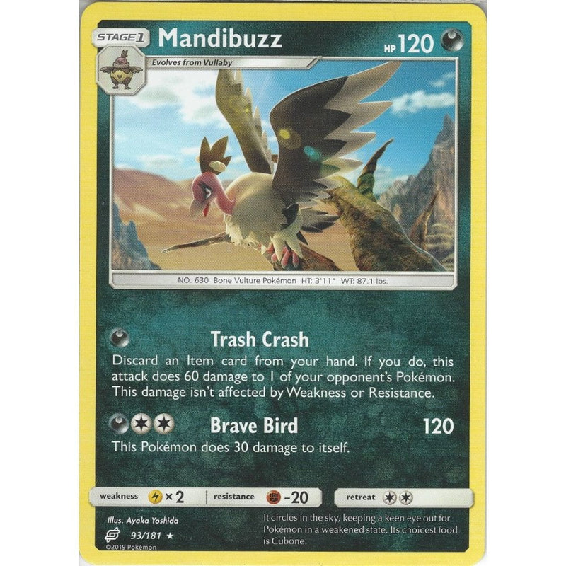 SM09 Team Up - Mandibuzz - 93/181 - Rare Card - Recaptured LTD SM09 Team Up - Mandibuzz - 93/181 - Rare Card - Recaptured LTD