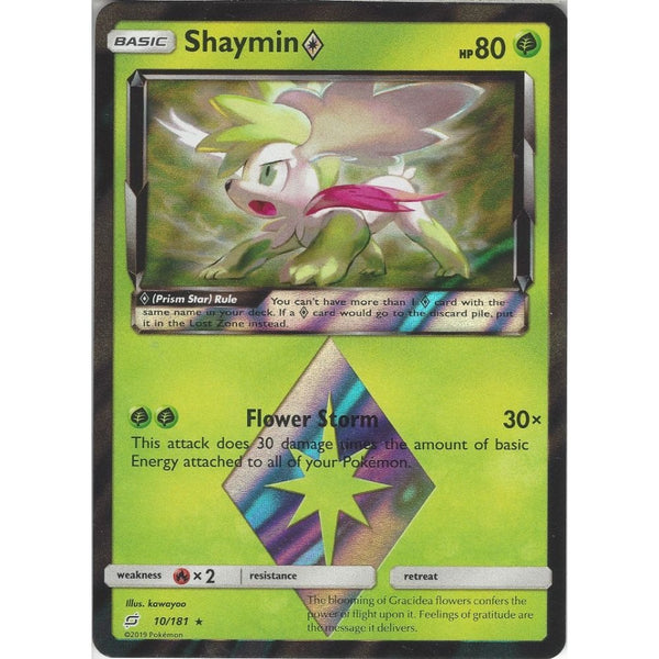 Pokemon Trading Card Game SM09 Team Up - Shaymin Prism Star - 10/181 - Rare Holo Card