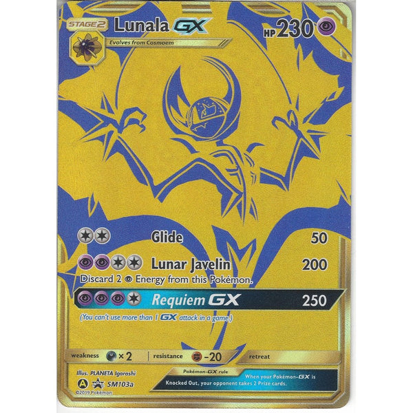 Pokemon Trading Card Game SM103a Lunala GX | Hidden Fates Black Star Promo Card