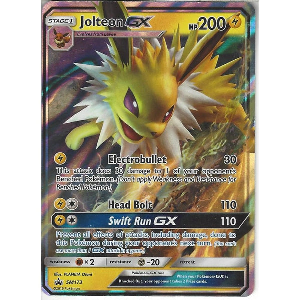 Pokemon Trading Card Game SM173 Jolteon GX | Black Star Promo Card | Holo Rare