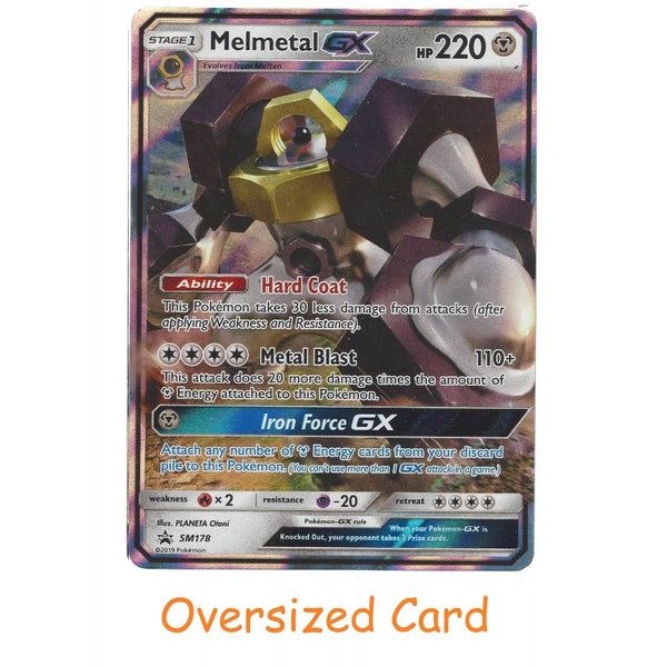 Pokemon Trading Card Game SM178 Melmetal GX | Jumbo Oversized Black Star Promo | Holo Rare