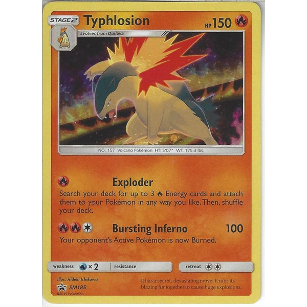 Pokemon Trading Card Game SM185 Typhlosion | Black Star Promo Card | Holo Rare