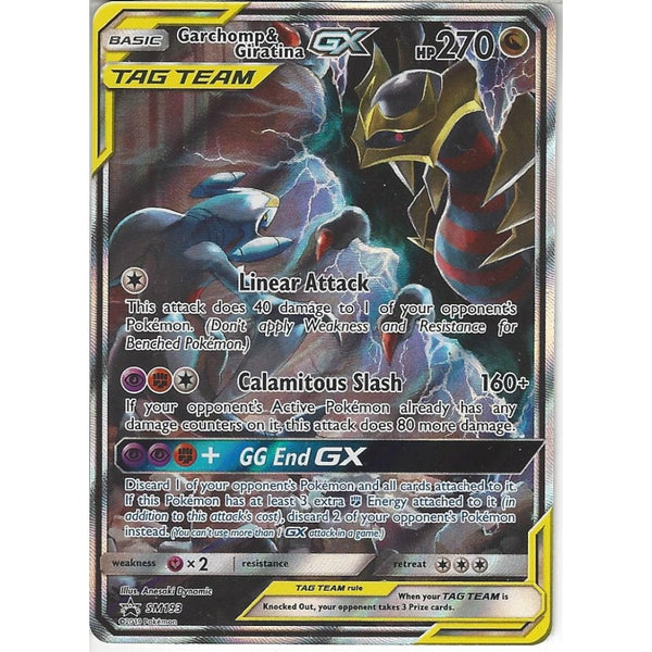 Pokemon Trading Card Game SM193 Garchomp &amp; Giratina TAG TEAM GX | Black Star Promo Card | Holo Rare