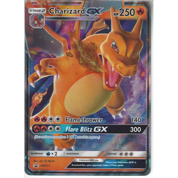 Pokemon Trading Card Game SM211 Charizard GX | Black Star Promo Card | Holo Rare