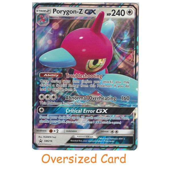 Pokemon Trading Card Game SM216 Porygon-Z GX | Jumbo Oversized Black Star Promo Card | Holo Rare