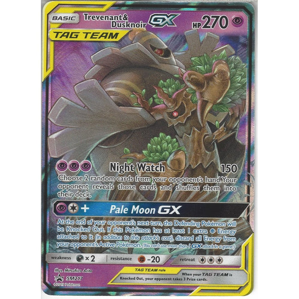 Pokemon Trading Card Game SM217 Trevenant &amp; Dusknoir GX TAG TEAM | Black Star Promo Card | Holo Rare