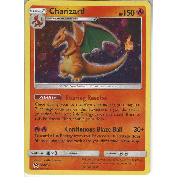 Pokemon Trading Card Game SM226 Charizard | Black Star Promo Card | Holo Rare
