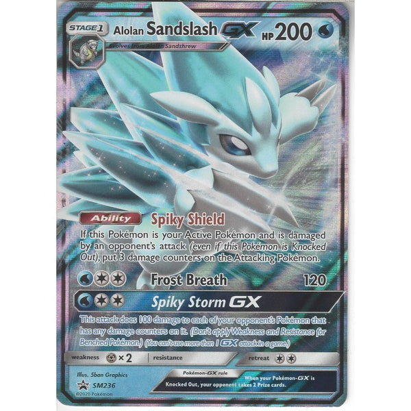 Pokemon Trading Card Game SM236 Alolan Sandslash GX | Black Star Promo Card | Holo Rare