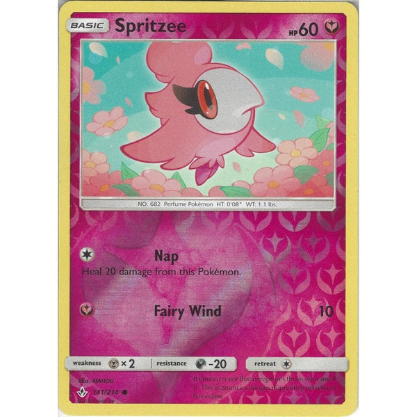 Pokemon Trading Card Game Spritzee - 141/214 - Common Reverse Holo Card - SM10 Unbroken Bonds