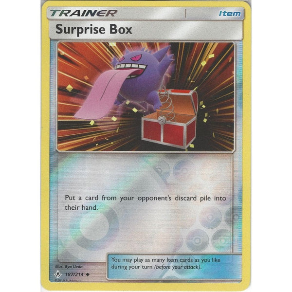 Pokemon Trading Card Game Surprise Box - 187/214 - Uncommon Reverse Holo Card - SM10 Unbroken Bonds