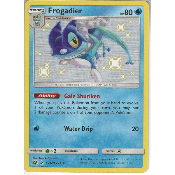 Pokemon Trading Card Game SV12/SV94 Frogadier | Rare Holo Card | Hidden Fates Shiny Vault