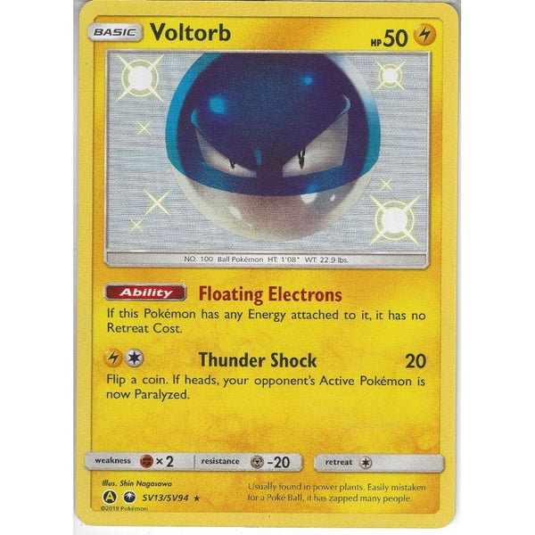 Pokemon Trading Card Game SV13/SV94 Voltorb | Rare Holo Card | Hidden Fates Shiny Vault