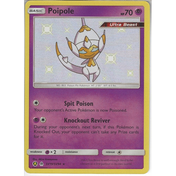Pokemon Trading Card Game SV19/SV94 Poipole | Rare Holo Card | Hidden Fates Shiny Vault