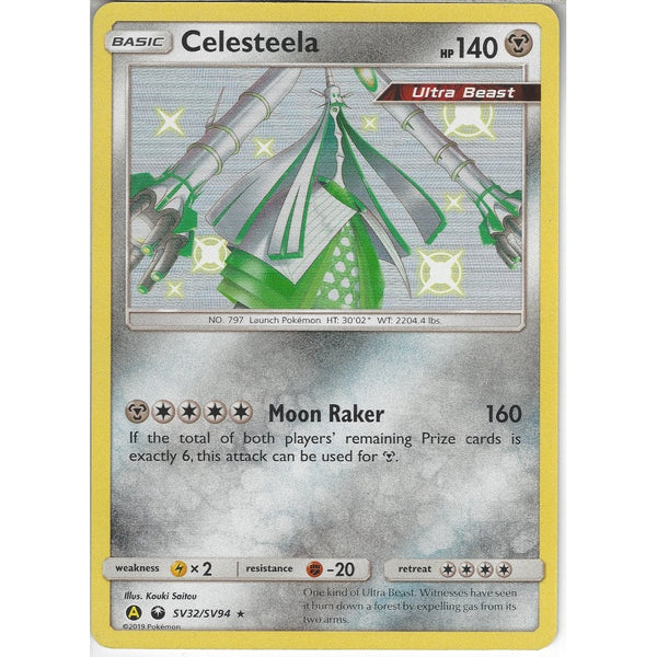Pokemon Trading Card Game SV32/SV94 Celesteela | Rare Holo Card | Hidden Fates Shiny Vault