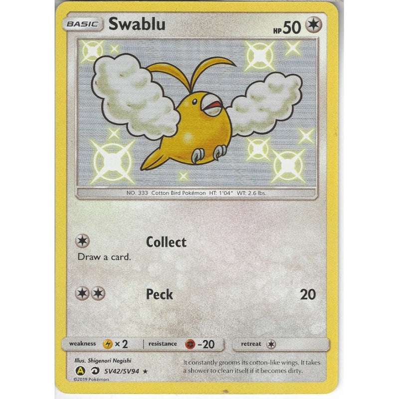 SV42/SV94 Swablu | Rare Holo Card | Hidden Fates Shiny Vault - Recaptured LTD SV42/SV94 Swablu | Rare Holo Card | Hidden Fates Shiny Vault - Recaptured LTD