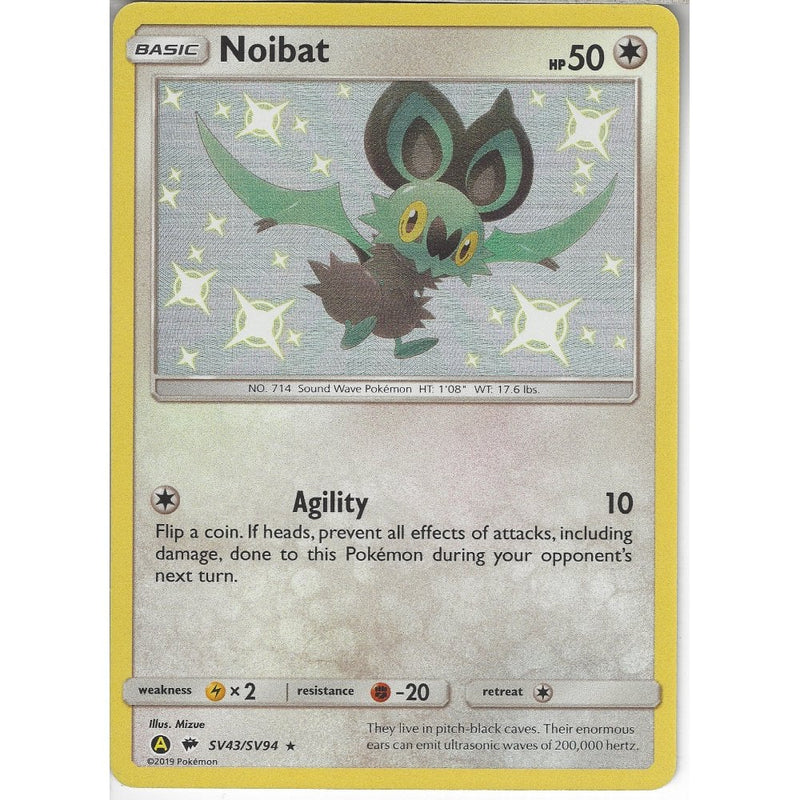 shiny noibat pokemon card SV43/SV94 Noibat | Rare Holo Card | Hidden Fates Shiny Vault