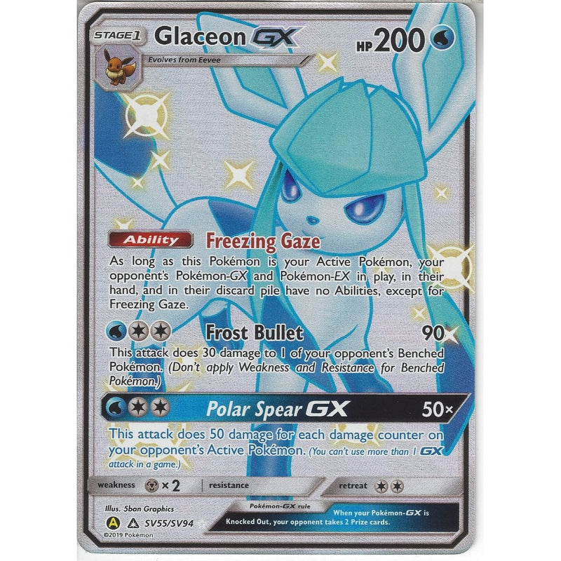 SV55/SV94 Glaceon GX | Rare Ultra Card | Hidden Fates Shiny Vault