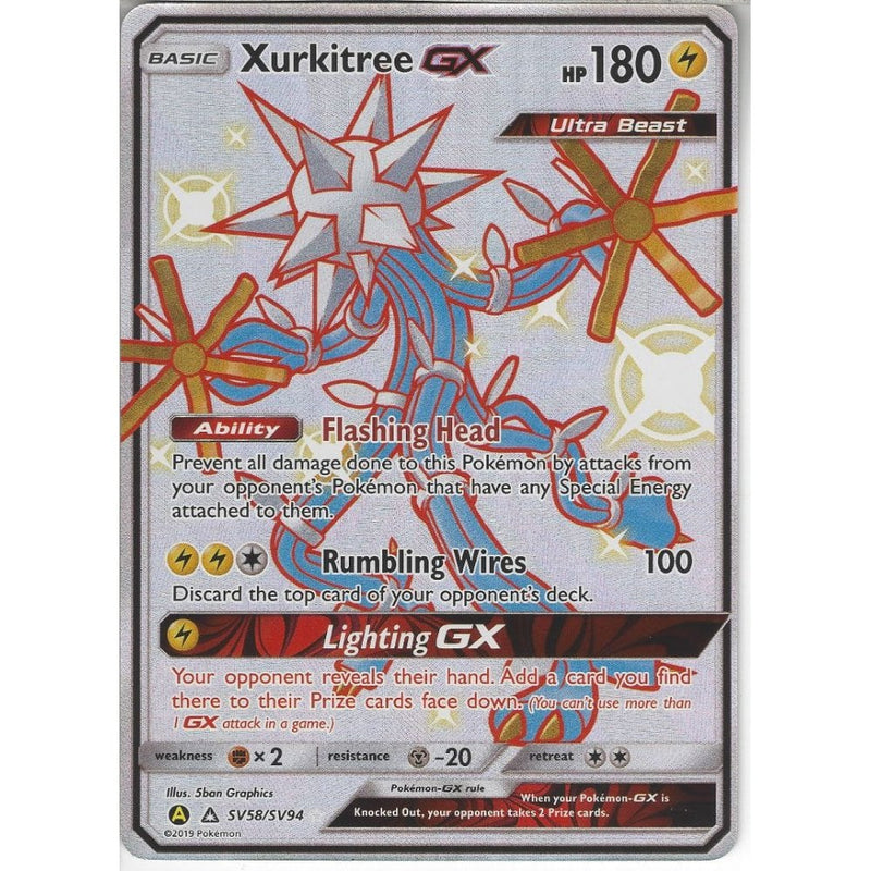 SV58/SV94 Xurkitree GX | Rare Ultra Card | Hidden Fates Shiny Vault - Recaptured LTD SV58/SV94 Xurkitree GX | Rare Ultra Card | Hidden Fates Shiny Vault - Recaptured LTD