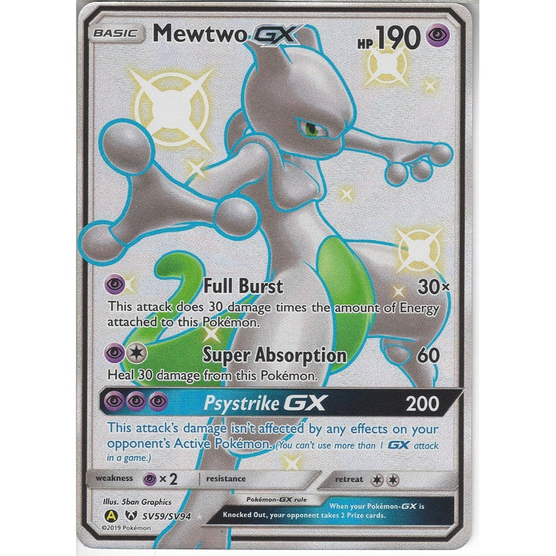 SV59/SV94 Mewtwo GX | Rare Ultra Card | Hidden Fates Shiny Vault - Recaptured LTD SV59/SV94 Mewtwo GX | Rare Ultra Card | Hidden Fates Shiny Vault - Recaptured LTD