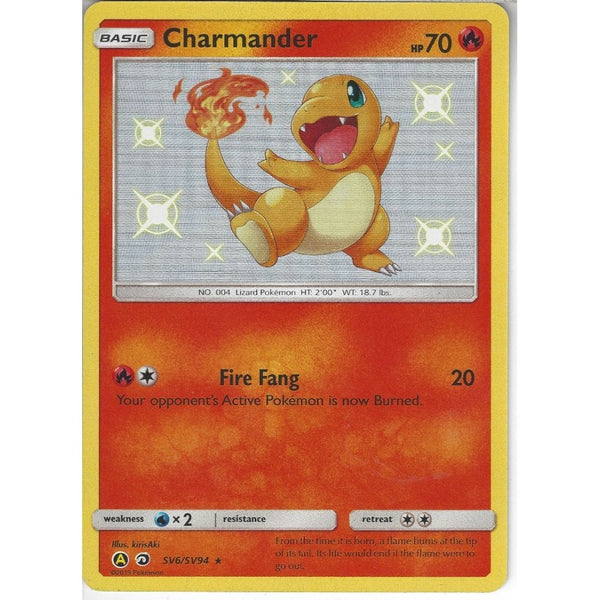 Pokemon Trading Card Game SV6/SV94 Charmander | Rare Holo Card | Hidden Fates Shiny Vault