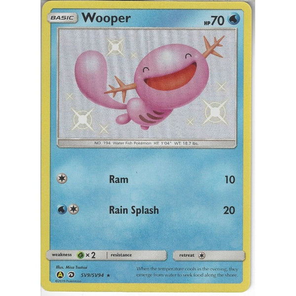 Pokemon Trading Card Game SV9/SV94 Wooper | Rare Holo Card | Hidden Fates Shiny Vault