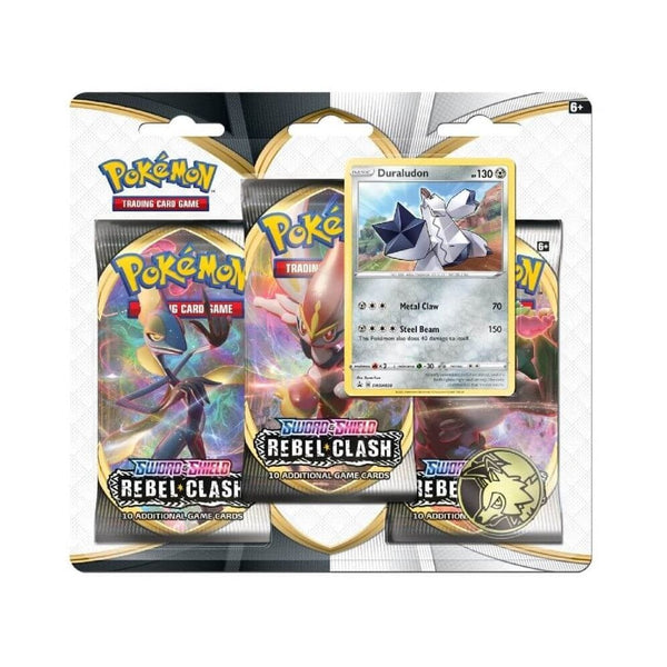 Pokemon Trading Card Game Sword &amp; Shield Rebel Clash Triple Pack Blister | Duraludon