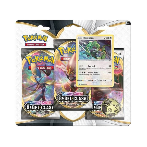 Pokemon Trading Card Game Sword &amp; Shield Rebel Clash Triple Pack Blister | Rayquaza
