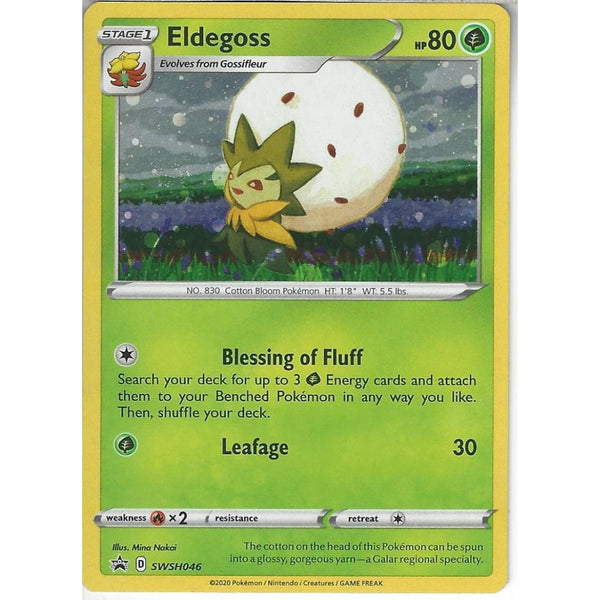 Pokemon Trading Card Game SWSH046 Eldegoss | Black Star Promo Card | Holo Rare