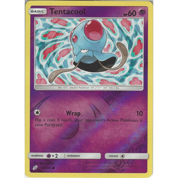 Tentacool - 60/181 - Common Reverse Holo Card - SM09 Team Up