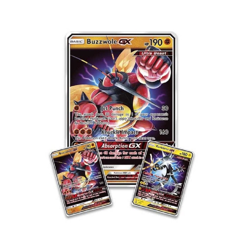 ultra beast pokemon cards Ultra Beasts GX Premium Collection Box | Buzzwole & Xurkitree