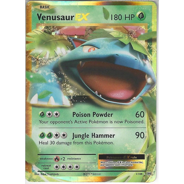 Pokemon Trading Card Game Venusaur EX 1/108 | Rare Holo EX Card | XY Evolutions