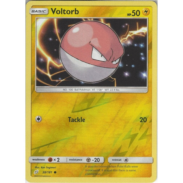 Voltorb - 38/181 - Common Reverse Holo Card - SM09 Team Up