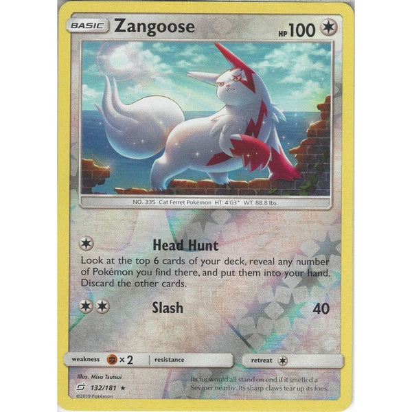 Zangoose - 132/181 - Rare Reverse Holo Card - SM09 Team Up