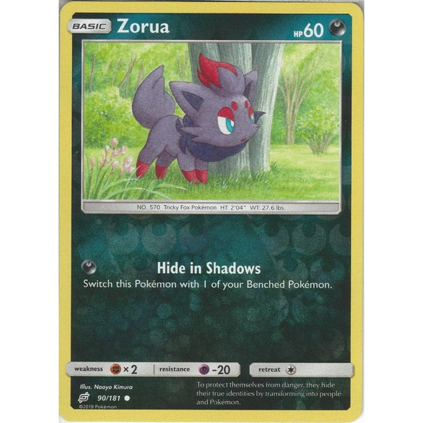 Zorua - 90/181 - Common Reverse Holo Card - SM09 Team Up