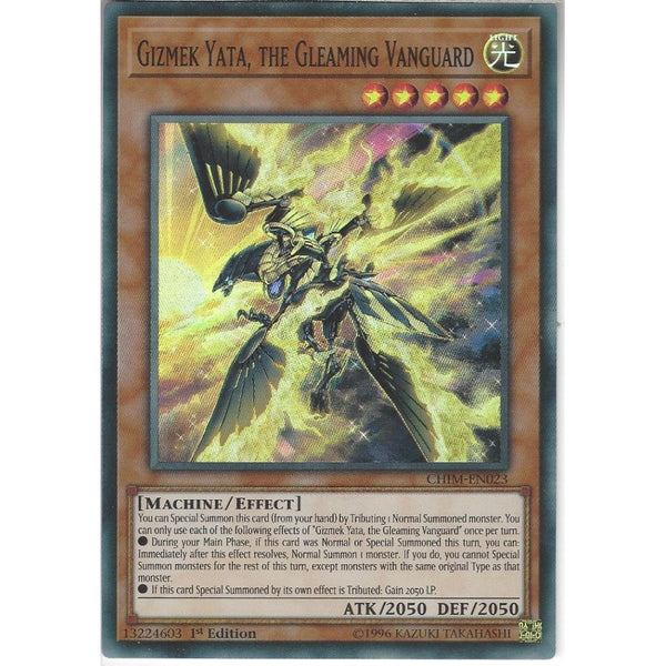 Yu-Gi-Oh! Trading Card Game CHIM-EN023 Gizmek Yata, the Gleaming Vanguard | 1st Edition | Super Rare Card
