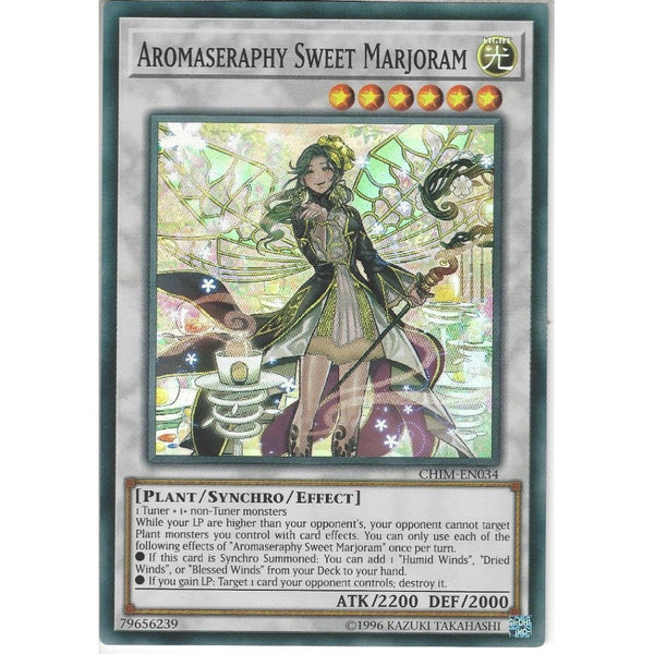 Yu-Gi-Oh! Trading Card Game CHIM-EN034 Aromaseraphy Sweet Marjoram | Unlimited | Super Rare Card