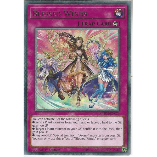 Yu-Gi-Oh! Trading Card Game CHIM-EN074 Blessed Winds | 1st Edition | Rare Card