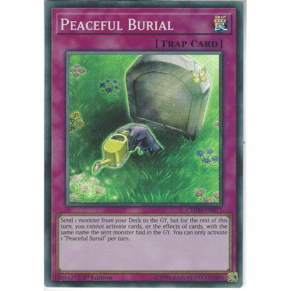 Yu-Gi-Oh! Trading Card Game CHIM-EN077 Peaceful Burial | 1st Edition | Super Rare Card