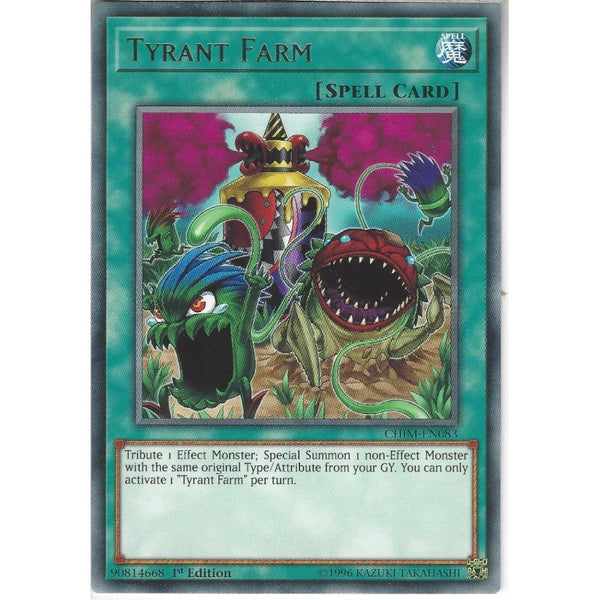 Yu-Gi-Oh! Trading Card Game CHIM-EN083 Tyrant Farm | 1st Edition | Rare Card