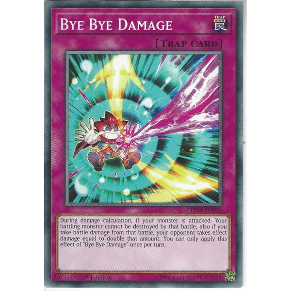 Yu-Gi-Oh! Trading Card Game CHIM-EN096 Bye Bye Damage | 1st Edition | Common Card
